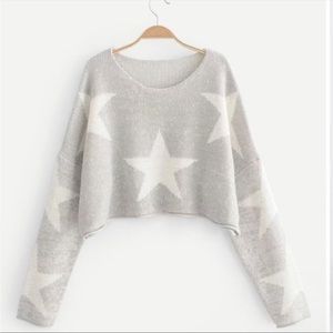 Shein Trendy Cropped Star Sweater